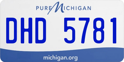 MI license plate DHD5781