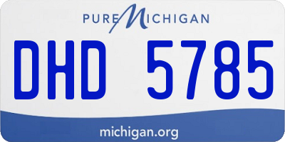 MI license plate DHD5785