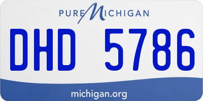 MI license plate DHD5786