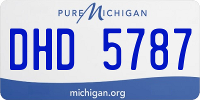 MI license plate DHD5787