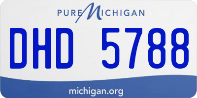 MI license plate DHD5788