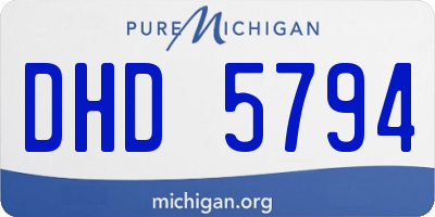 MI license plate DHD5794