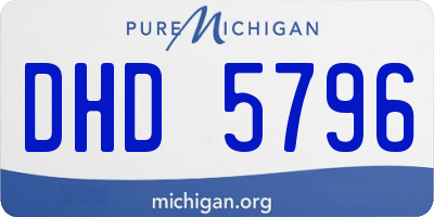 MI license plate DHD5796