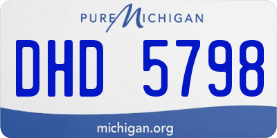 MI license plate DHD5798