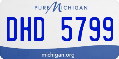 MI license plate DHD5799