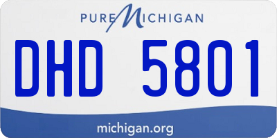 MI license plate DHD5801