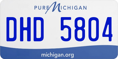MI license plate DHD5804