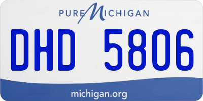 MI license plate DHD5806