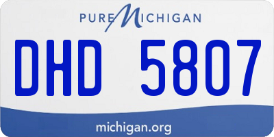 MI license plate DHD5807