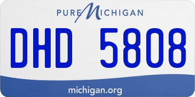 MI license plate DHD5808