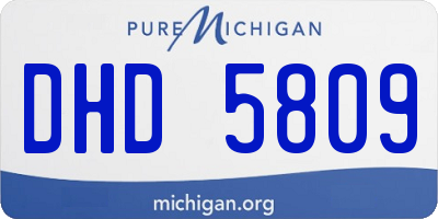 MI license plate DHD5809