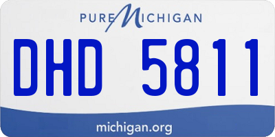 MI license plate DHD5811