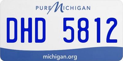 MI license plate DHD5812