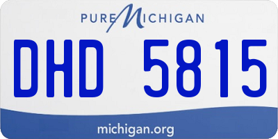 MI license plate DHD5815