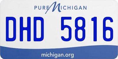 MI license plate DHD5816