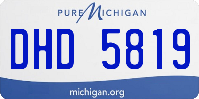 MI license plate DHD5819