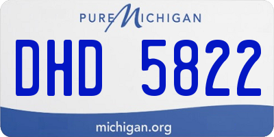 MI license plate DHD5822