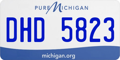 MI license plate DHD5823