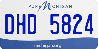 MI license plate DHD5824