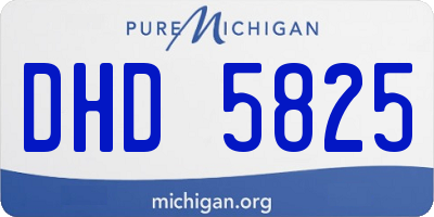 MI license plate DHD5825