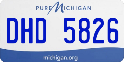 MI license plate DHD5826