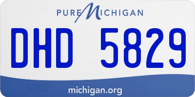 MI license plate DHD5829