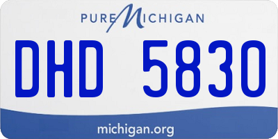 MI license plate DHD5830