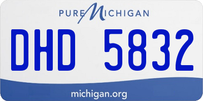 MI license plate DHD5832