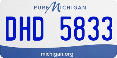 MI license plate DHD5833