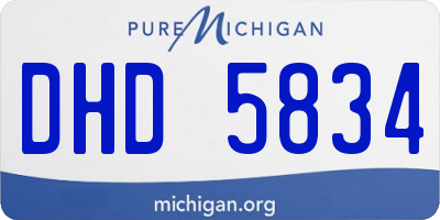 MI license plate DHD5834