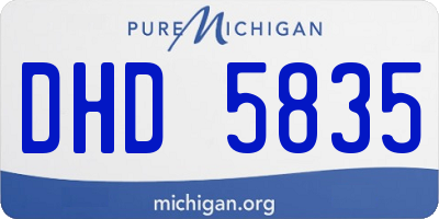 MI license plate DHD5835