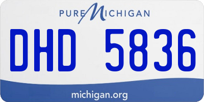 MI license plate DHD5836