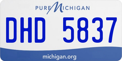 MI license plate DHD5837