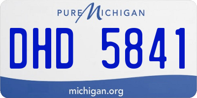 MI license plate DHD5841