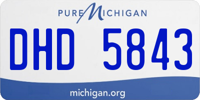 MI license plate DHD5843
