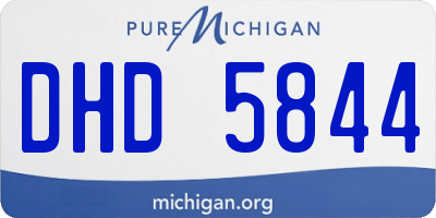 MI license plate DHD5844