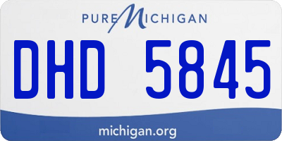 MI license plate DHD5845