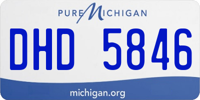 MI license plate DHD5846