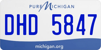 MI license plate DHD5847