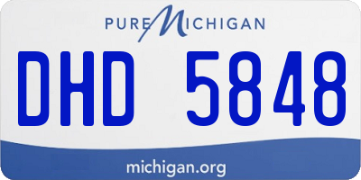MI license plate DHD5848