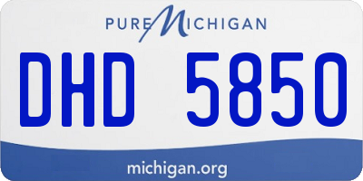 MI license plate DHD5850
