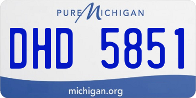 MI license plate DHD5851