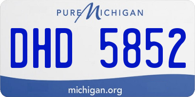 MI license plate DHD5852