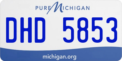 MI license plate DHD5853