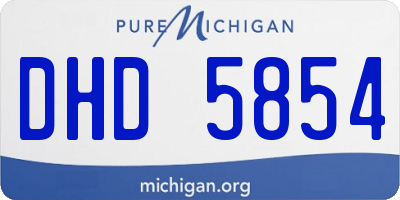MI license plate DHD5854