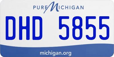 MI license plate DHD5855