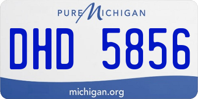 MI license plate DHD5856