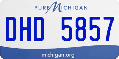 MI license plate DHD5857
