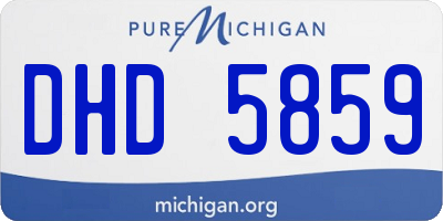 MI license plate DHD5859