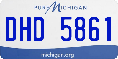 MI license plate DHD5861
